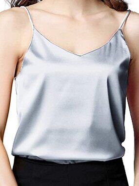 Women's Silk Tank Top Ladies V-Neck Camisole Size XXXL